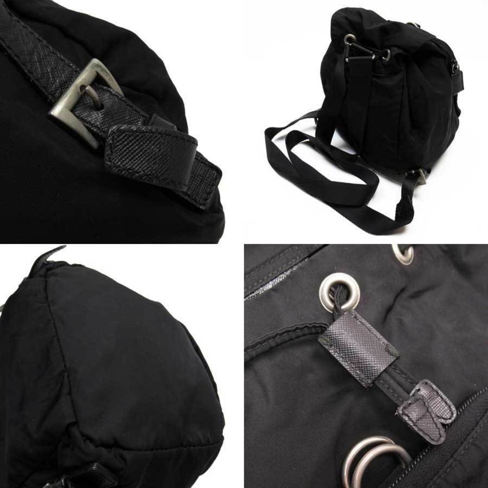 Prada Black Triangle Backpack Nylon - image 1